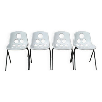 Ensemble de 4 chaises des années 70