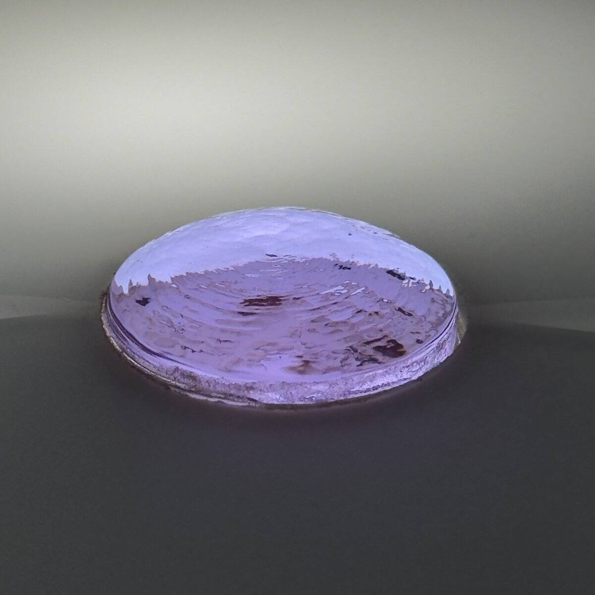 Mid-century modern ceiling lamp in coloured glass by De Majo, 1970s.