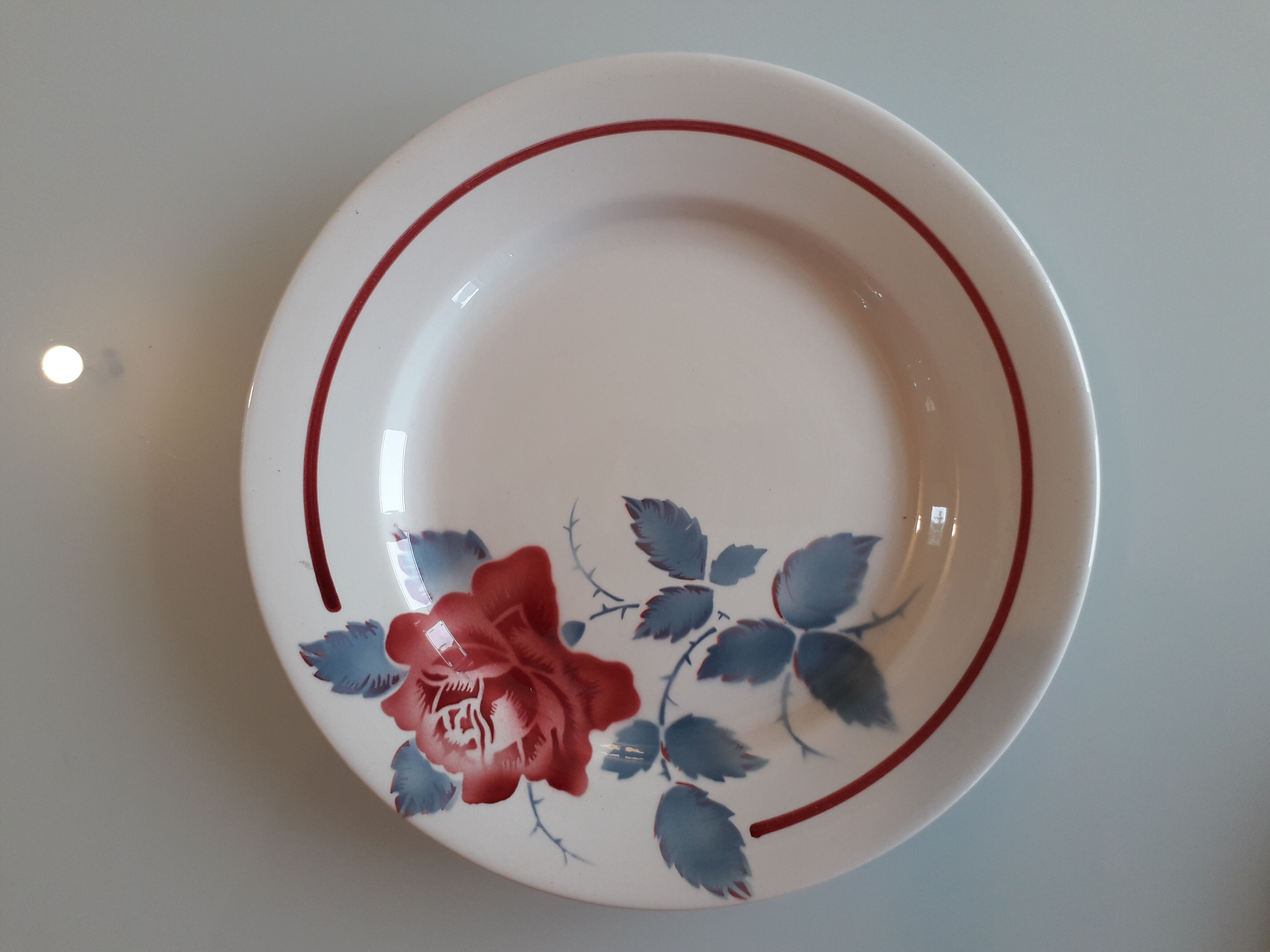 Set of 5 plates digoin, sarreguemine, model sobral