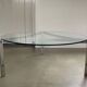 Solid steel and glass coffee table, 1960s