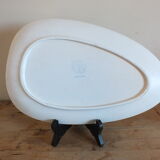 Plat vintage forme libre Niderviller modèle rose noire
