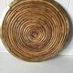 Round vintage bamboo and brass tray in the spirit of Gabrielle Crespia.