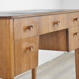 Midcentury Gordon Russell Walnut And Beech Desk / Console Table. Vintage Mo