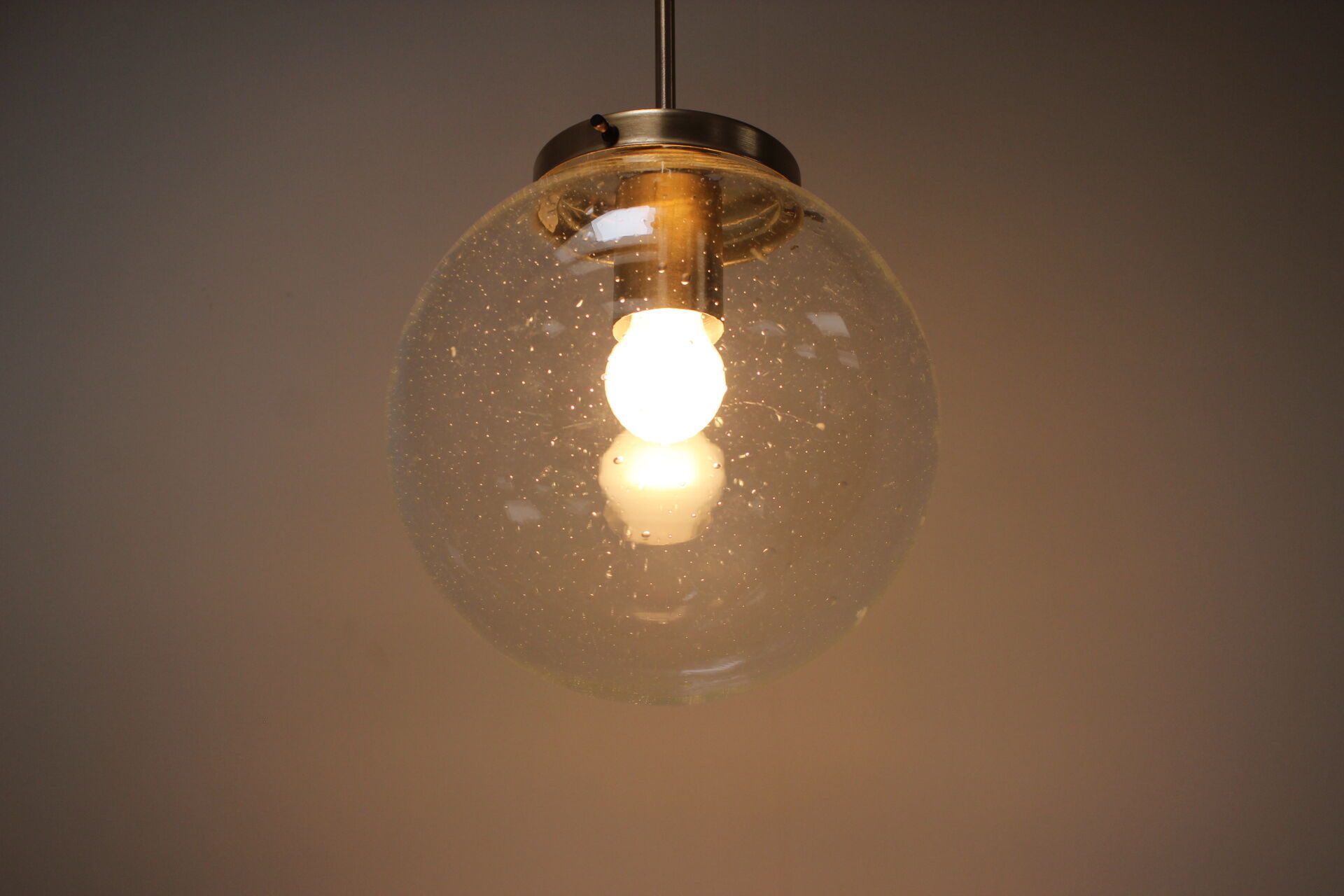 Mid-Century Glass Pendant/Kamenicky Senov, 1970's