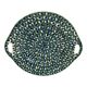 Round dish with old handles made in France Sarreguemines U&C