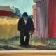 Swedish Oil on panel "man standing" by Svan Grandin, Vintage & Framed 40×38cm
