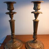 Pair of brass candlesticks
