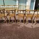 Set of 18 wooden bistro chairs - vintage - year 50 - 60