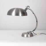 70's ministerial table lamp in chrome metal italian design