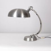 70's ministerial table lamp in chrome metal italian design