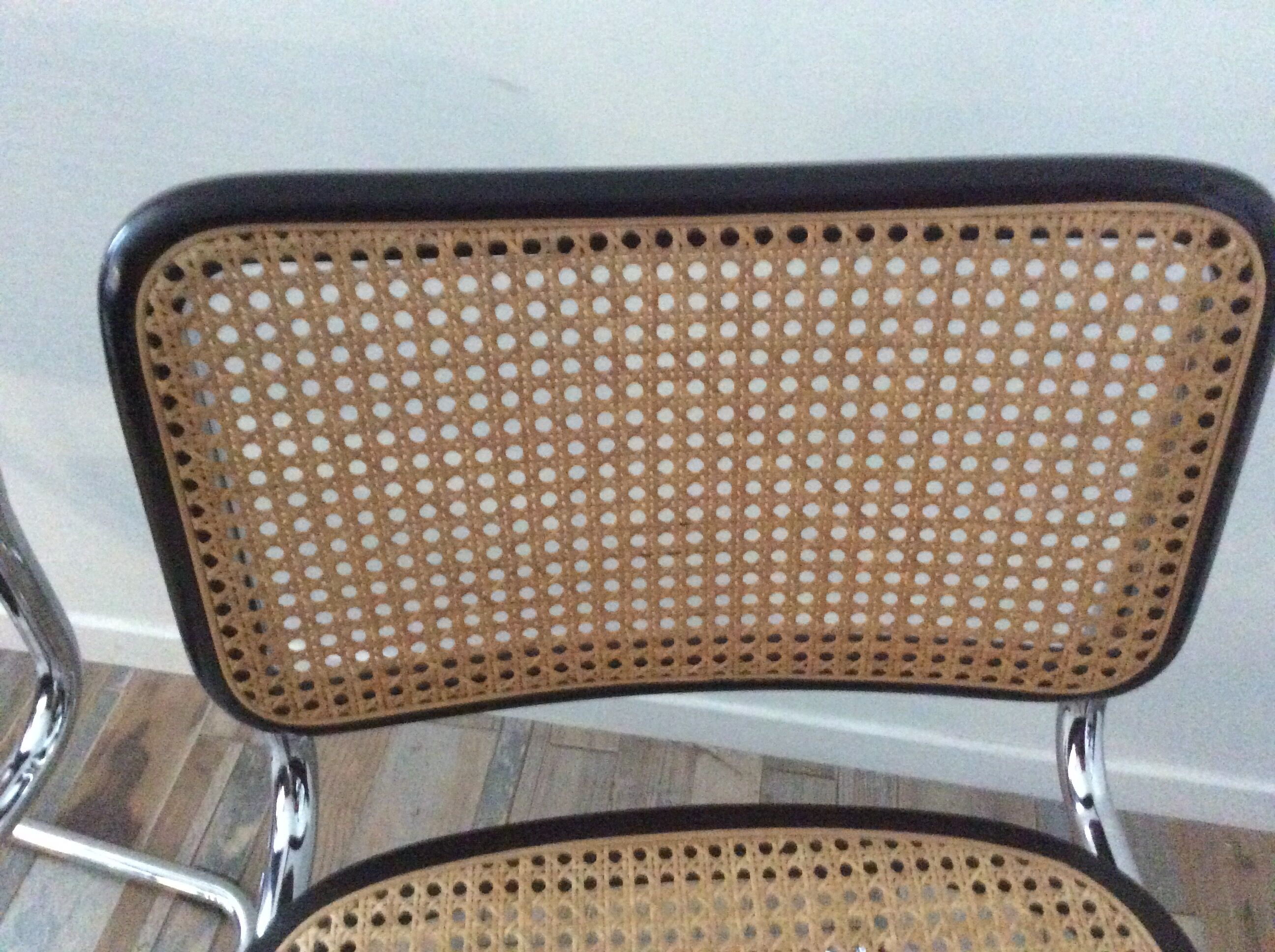 Lot of 2 chairs Marcel Breuer Cesca B32