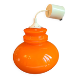 Vintage sixties orange glass pendant light