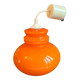 Vintage sixties orange glass pendant light