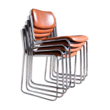 Chrome and leather chairs