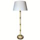 Paire de lampadaires faux bambou, abat-jour bouclé by Porta Romana