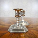 20th-Century Metal Candlesticks, 1950s, Set of 2