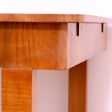 Walnut adjustable dining table, 1930s, Czechoslovakia