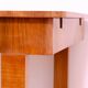 Walnut adjustable dining table, 1930s, Czechoslovakia