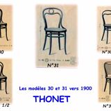 Set of 4 chairs THONET N°31, circa 1880, new cannages