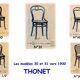 Set de 4 chaises Thonet n°31 vers 1880