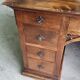 Ancien bureau 9 tiroirs en noyer de style gothique ref je