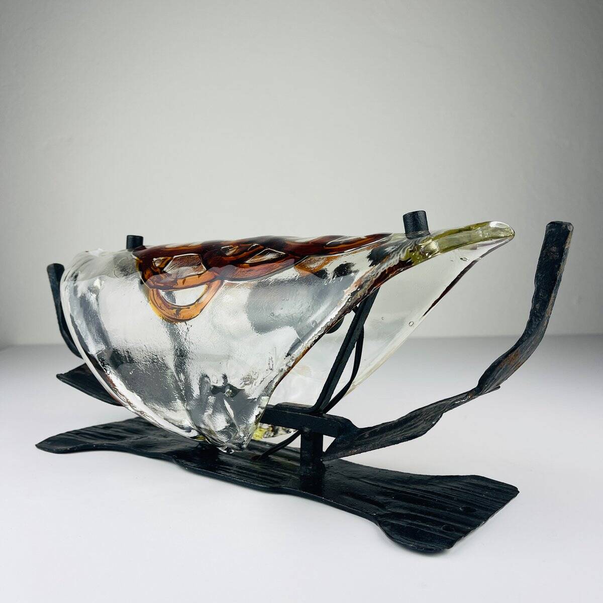 Vintage brutalist wall lamp, Italy, 1970s