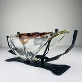 Vintage brutalist wall lamp, Italy, 1970s