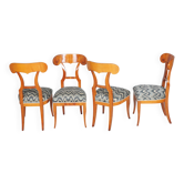 Biedermeier Cherry Wood Chairs, Austria, 1820s, Set of 4