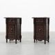 Pair of Breton Carved Oak Bedside Cabinets, France, circa 1900