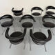 8 Airport Chairs Model 037 designed by Hans Kaufeld / Geoffrey Harcourt