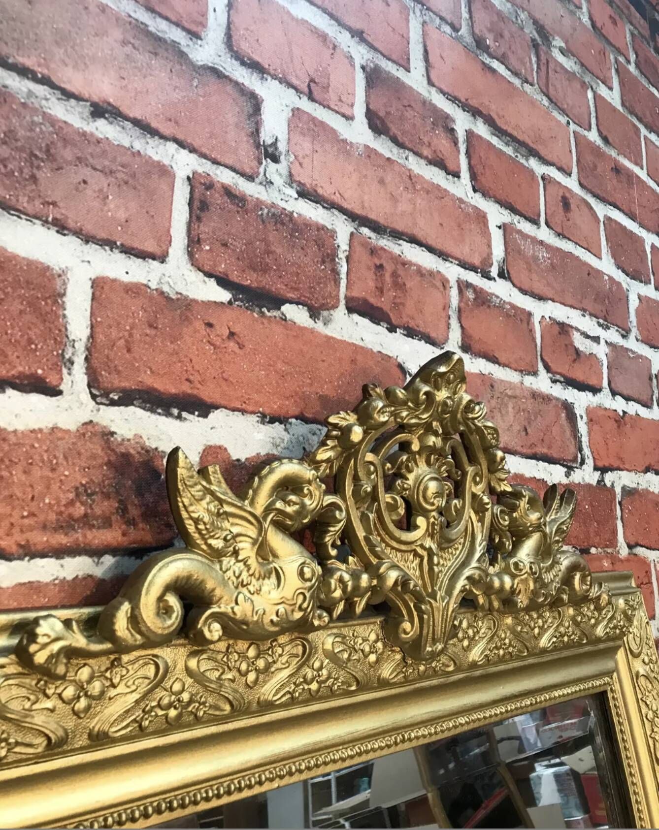 Old golden mirror