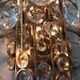 Pair of sconces Palwa in gold metal and Crystal 1960