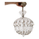 Lustre ancien à pampilles  , suspension vintage , shabby chic