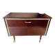 Vintage 1960s bar/TV unit – Formica, splayed legs & brass – piece