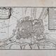 17th century copper engraving "Plan of the town and city of Arras" By Sébastien de Pontault de Be