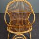 Fauteuil en rotin Design Hollandais, 1950