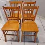 Set of 4 vintage 1960s bistro chairs