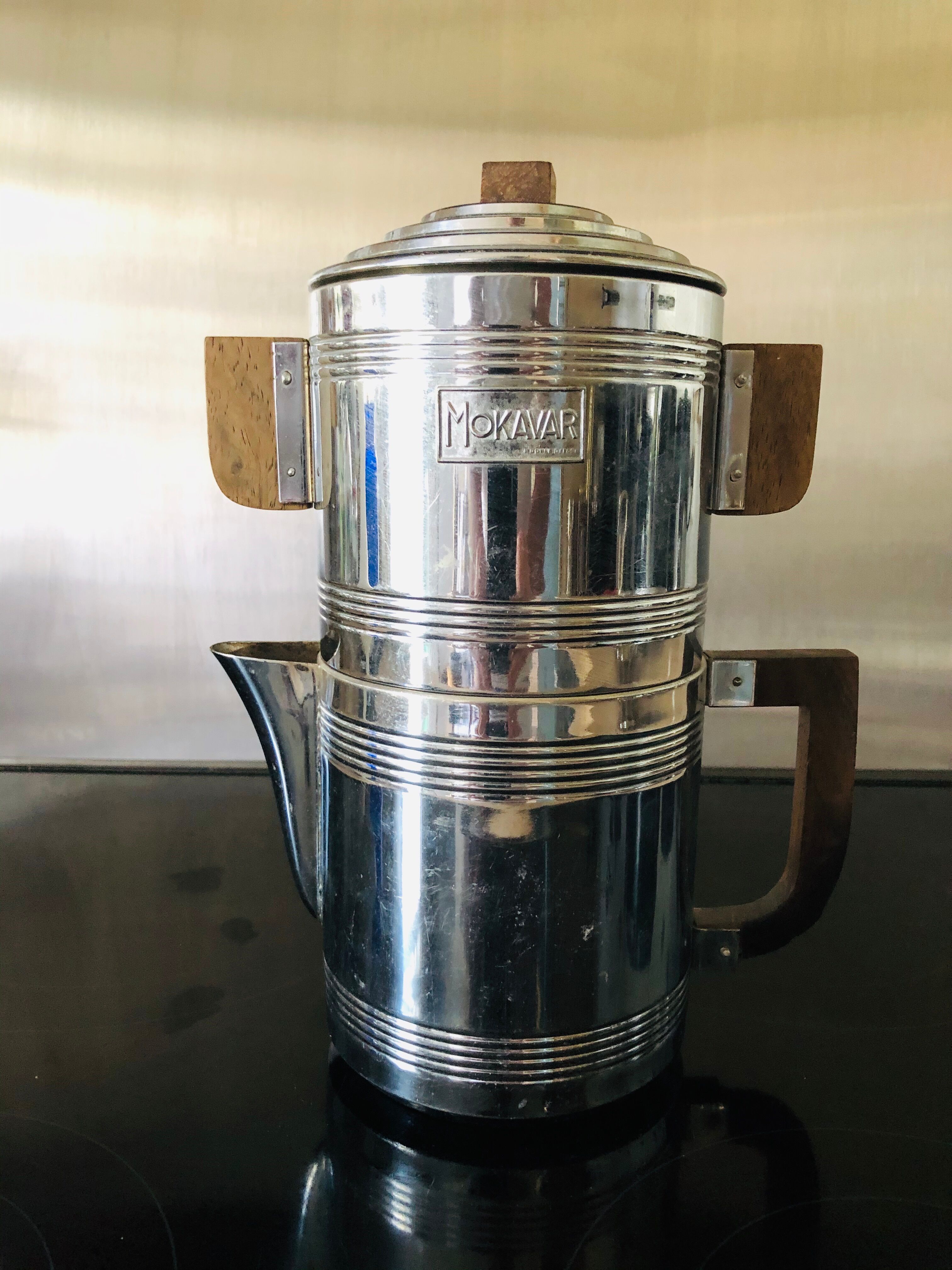 Vintage stainless steel coffee maker