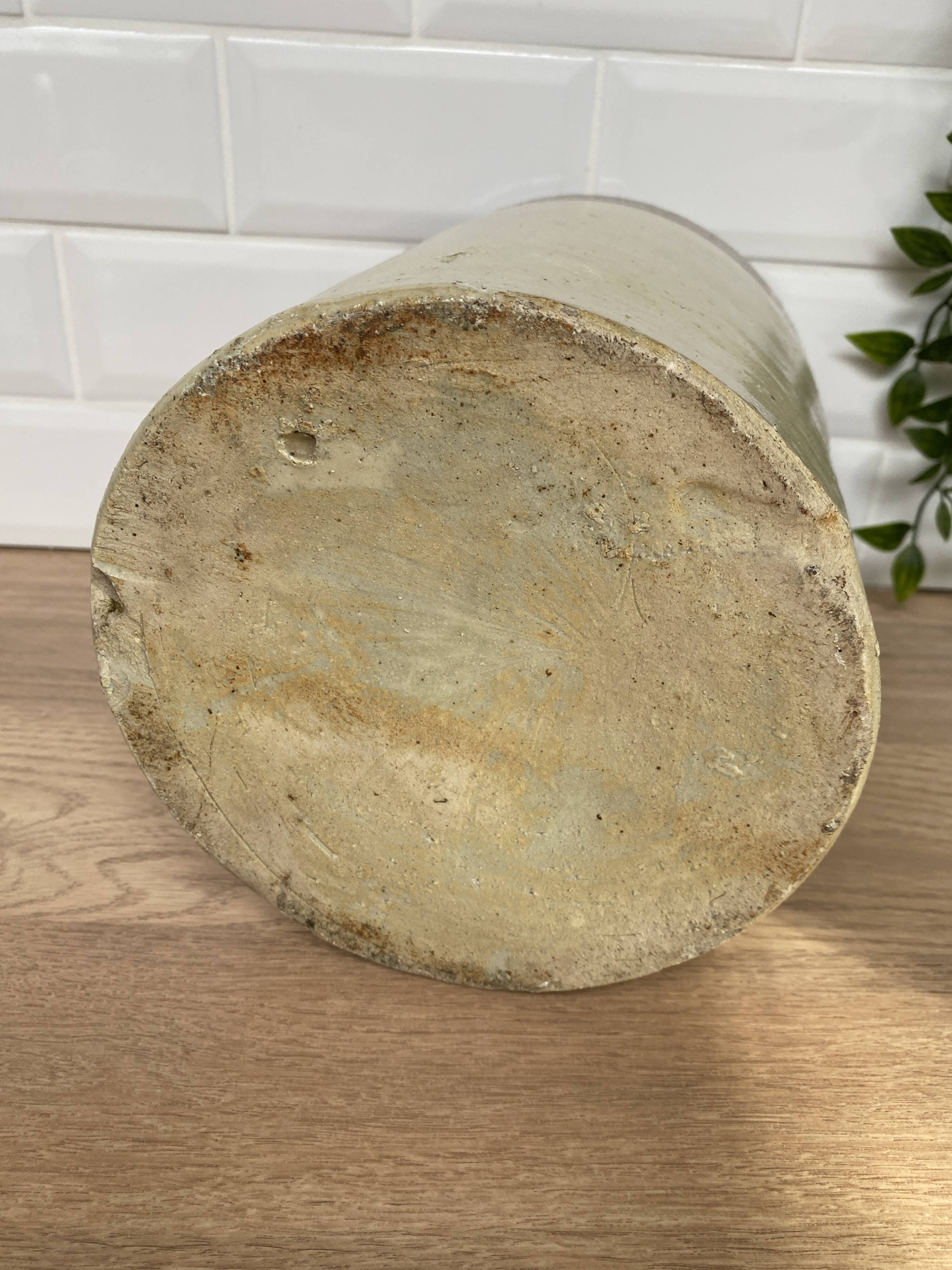 Glazed bicolor sandstone pot