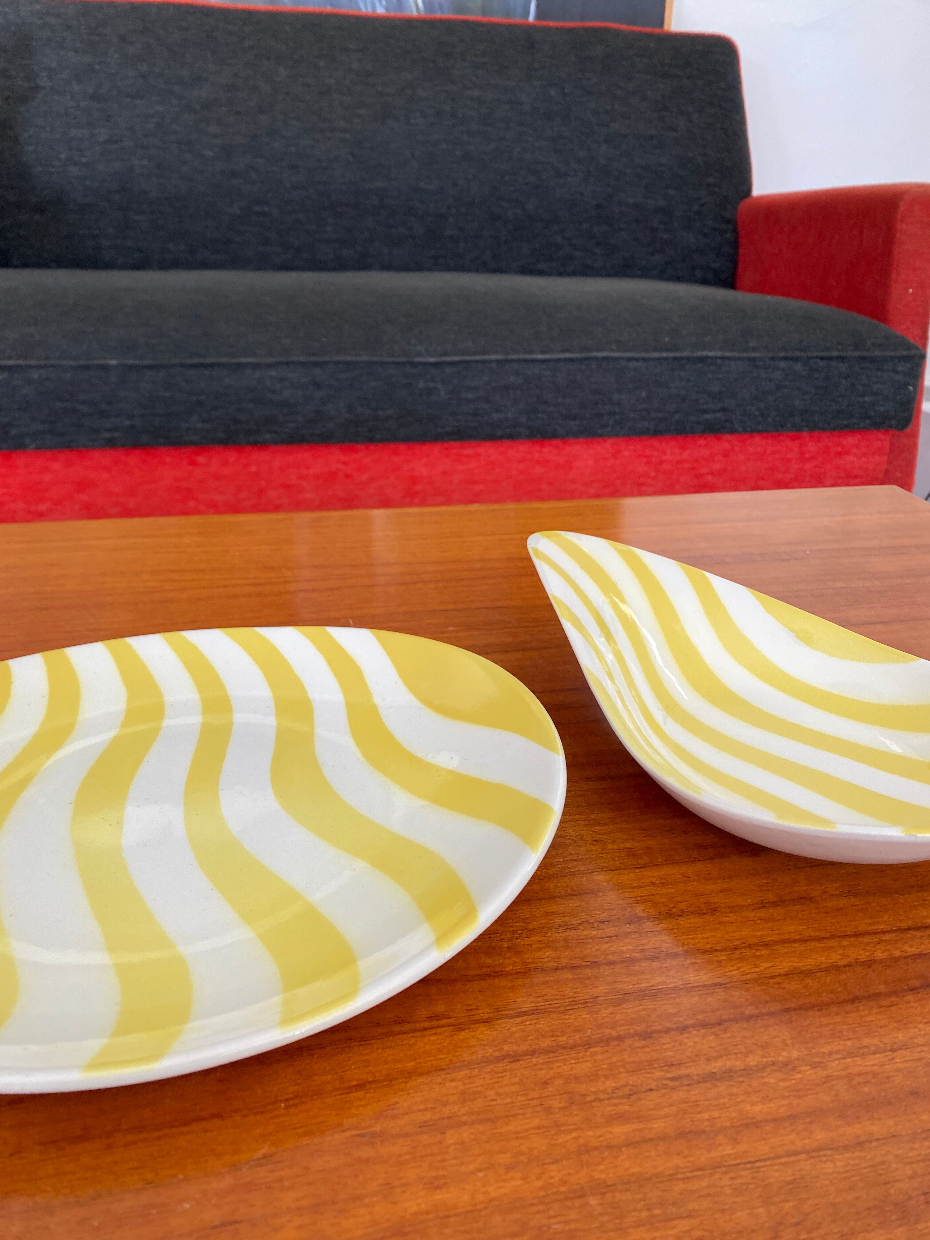 2 cups earthenware Salins vintage 50s