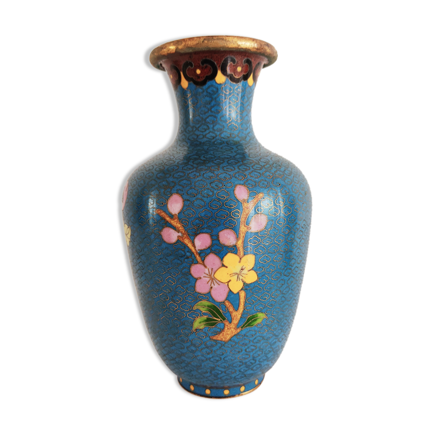 China 15 cm partitioned enamel vase