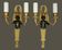 Pair of winged putti wall sconces in Louis XVI style - gilded bronze and black patina