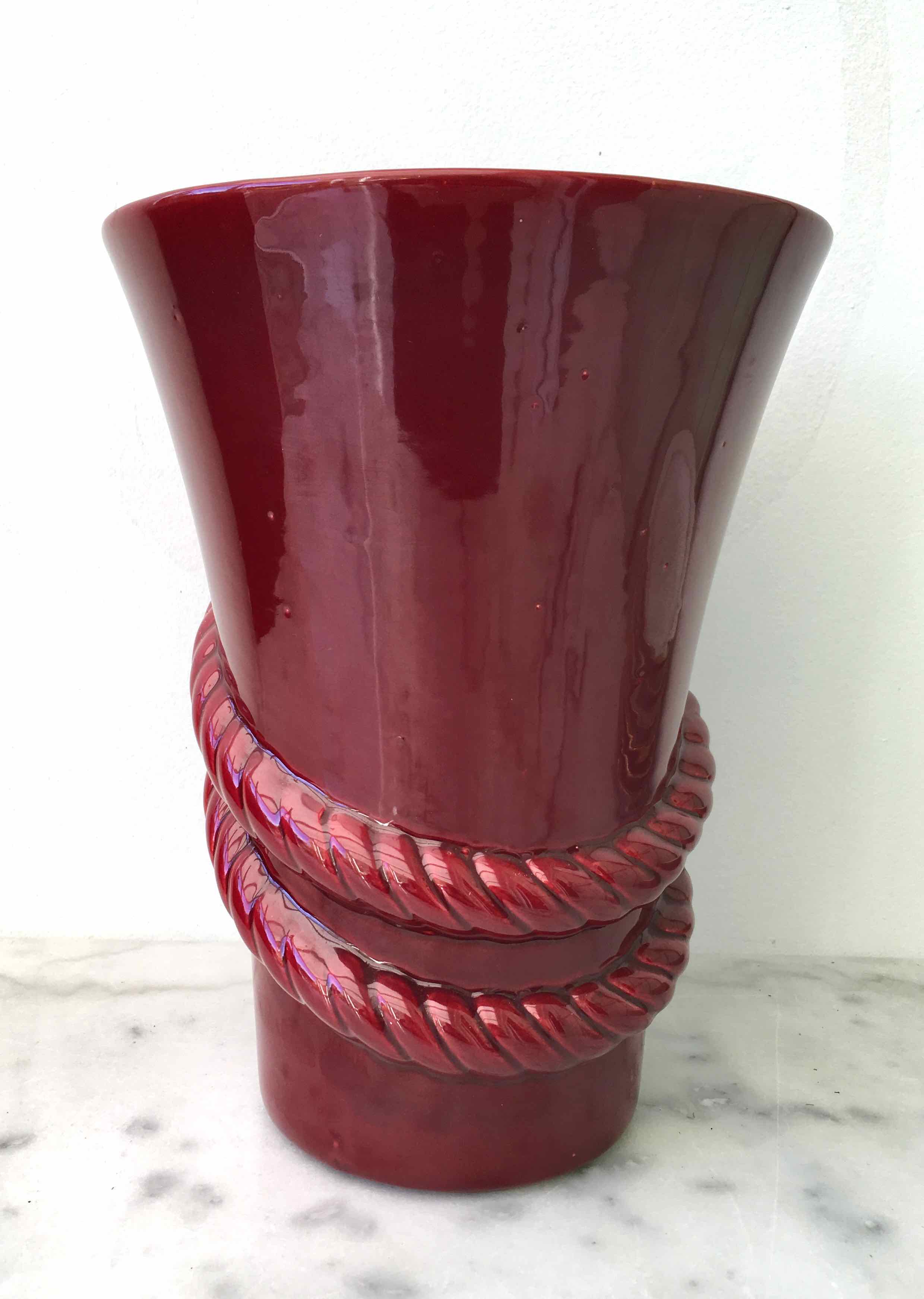 Purple ceramic vase 1960