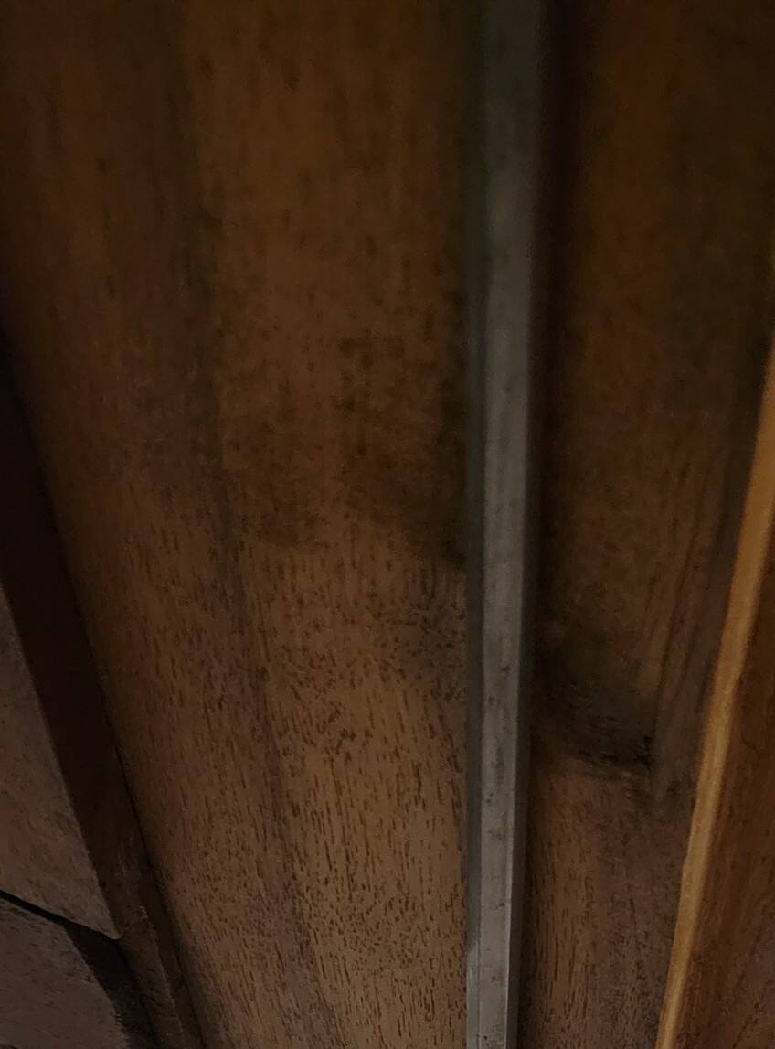 Empire period wardrobe, made of solid walnut, dating from the early 19th century.