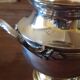 19th century teapot and sugar bowl. Silver metal hallmark.