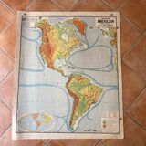 Old school map No.18/18bis American Continent Vidal-Lablache - Armand Colin