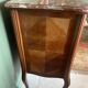 Small Louis XV chest of drawers – veined pink marble