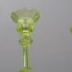 Pair Uranium or annagreen glass candlesticks by Vallerysthal & Portieux