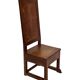 Art Deco High Back chair in oak minimalist design