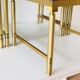 Brass and smoked glass trundle table